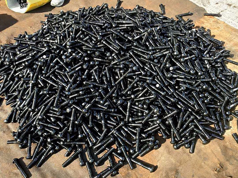 某客户订购的圆头环槽铆钉